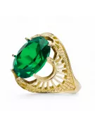 Smaragd 14k žluté zlato  Vintage Jewlery vrc003y